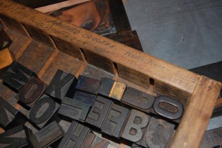 typecase with printers' inscriptions, c1930s